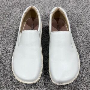 Alegria Men’s Oz White Tumbled Genuine Leather Loafers Slip On Size EU 46 US 12